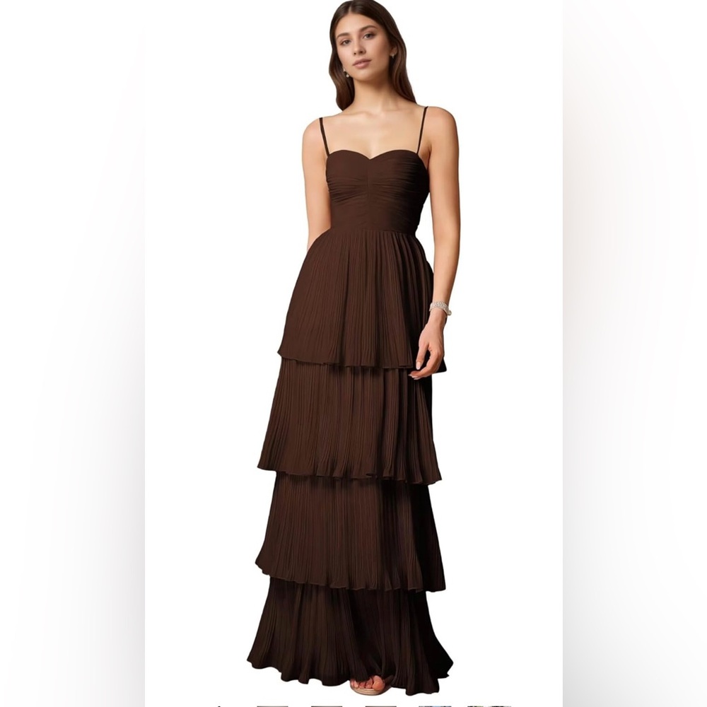 Ruffle Brown Dress